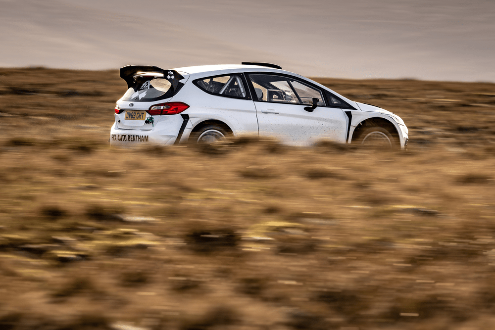 Fiesta Rally2 car in action